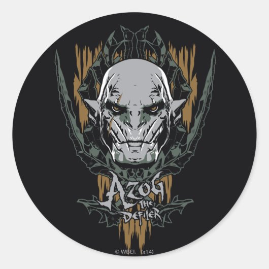 Sticker Rond Azog le pollueur (Devant)