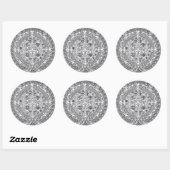 Sticker Rond AZTEC OU MEXICA mexicaine (Feuille)