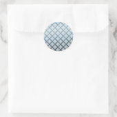 Sticker Rond Aztèque turquoise blanc (Sac)
