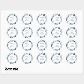 Sticker Rond Azur sauvage | Mariage botanique (Feuille)