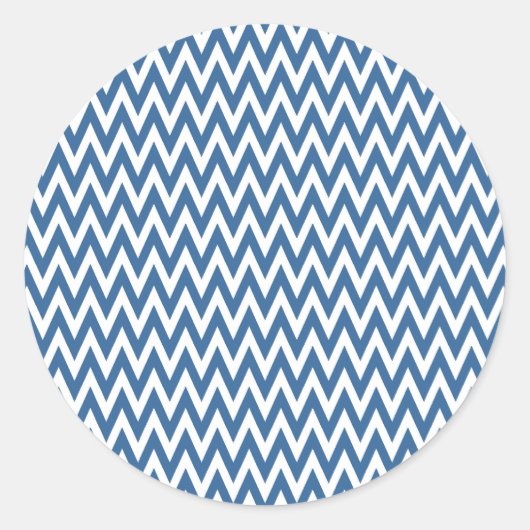 Sticker Rond Azure Elegant Chevron Design (Devant)