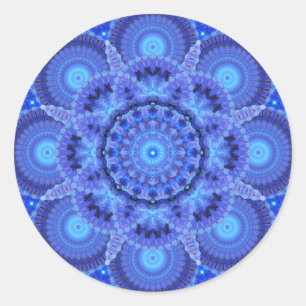 Sticker Rond Azure Harmony Mandala