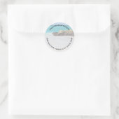 Sticker Rond Azure Ocean Sandy Beach Photo - Adresse (Sac)