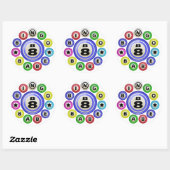 Sticker Rond B8 Bingo Babe (Feuille)