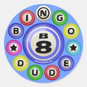Sticker Rond B8 Bingo Dude