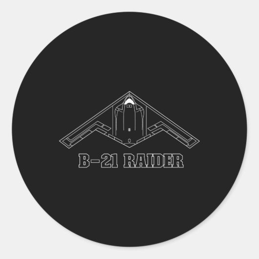Sticker Rond B-21 Raider Bomber furtif Aéronefs Usa Aéronef A (Devant)