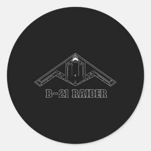 Sticker Rond B-21 Raider Bomber furtif Aéronefs Usa Aéronef A