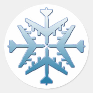 Sticker Rond B-52 Flocon de neige