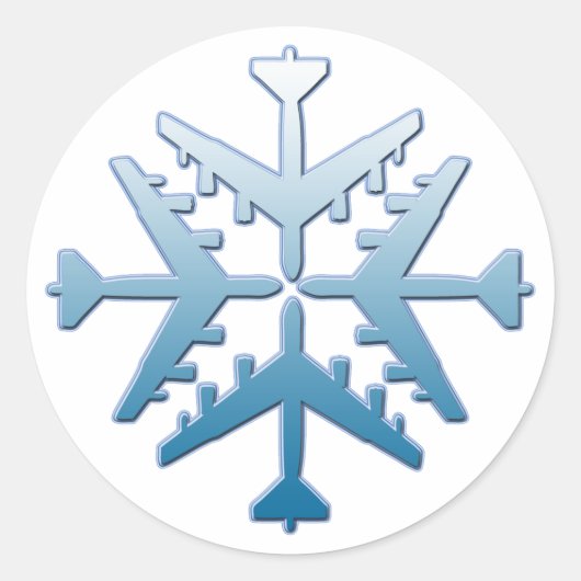 Sticker Rond B-52 Flocon de neige (Devant)