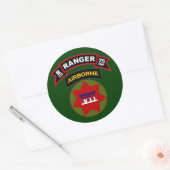 Sticker Rond B Co, 75e régiment d'infanterie - Rangers, Allemag (Enveloppe)