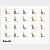 Sticker Rond B est pour Bâtisseur (Feuille)