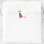 Sticker Rond B est pour Builder (Sac)