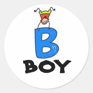 Sticker Rond "B" est pour GARY