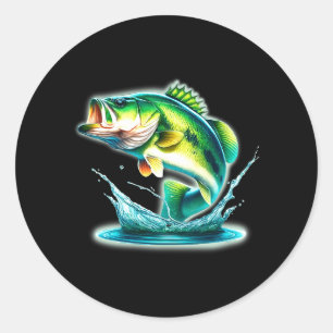 Sticker Rond B Fish Jumng Comfort Colors Adulte Poids Lourds