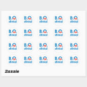 Sticker Rond B.O. Stinks / Anti-Obama (Feuille)
