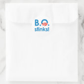 Sticker Rond B.O. Stinks / Anti-Obama (Sac)