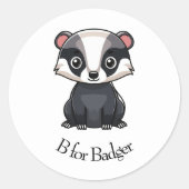 Sticker Rond B pour Badger (Devant)