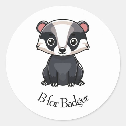 Sticker Rond B pour Badger (Devant)