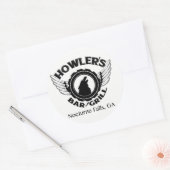 Sticker Rond B&W Decal de Howler (Enveloppe)