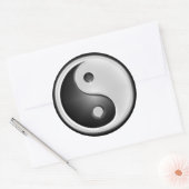 Sticker Rond B&W Yin&Yang (Enveloppe)