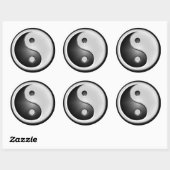 Sticker Rond B&W Yin&Yang (Feuille)