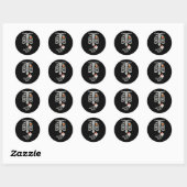 Sticker Rond Ba3 Costume d'Halloween (Feuille)