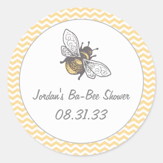 Sticker Rond Ba-Bee Honey Bee Douche (Devant)