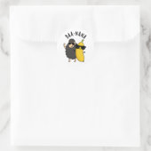Sticker Rond Baa-nana Funny Banana Puns (Sac)