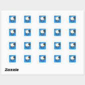 Sticker Rond Baa-rium Funny Sheep Chimie Pun (Feuille)