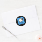 Sticker Rond Baa-rium Funny Sheep Chimie Pun Dark BG (Enveloppe)