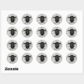 Sticker Rond Baa-tle de l'individualité (Feuille)