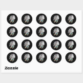 Sticker Rond Baba Jaga Baba Yaga (Feuille)