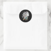 Sticker Rond Baba Jaga Baba Yaga (Sac)