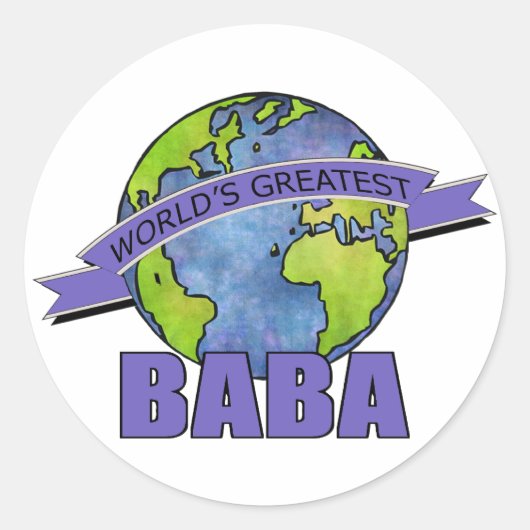 Sticker Rond Baba la plus grande du monde (Devant)