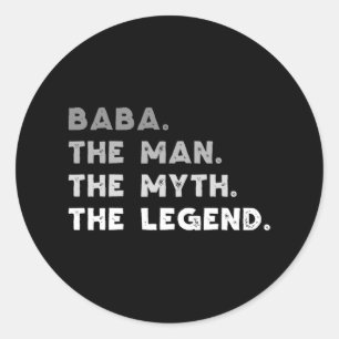 Sticker Rond baba l'homme le mythe la légende cool baba