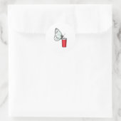 Sticker Rond Babfly Drinking (Sac)