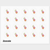 Sticker Rond Babfly muffin (Feuille)