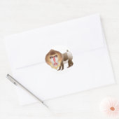 Sticker Rond Baboon (Enveloppe)