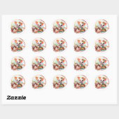 Sticker Rond Baby - 3 months too (Feuille)