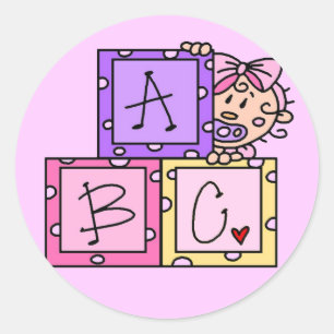 Sticker Rond Baby ABC Tshirts et cadeaux