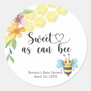 Sticker Rond Baby Bee - doux comme peut être