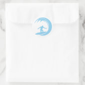 Sticker Rond Baby Blue surfing (Sac)