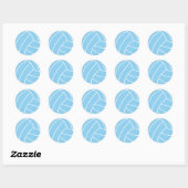 Sticker Rond Baby Blue Volleyball (Feuille)