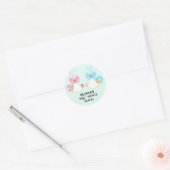 Sticker Rond Baby Boy and Girl Twins (Enveloppe)