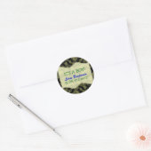 Sticker Rond Baby Boy - Camo Baby shower à thème (Enveloppe)