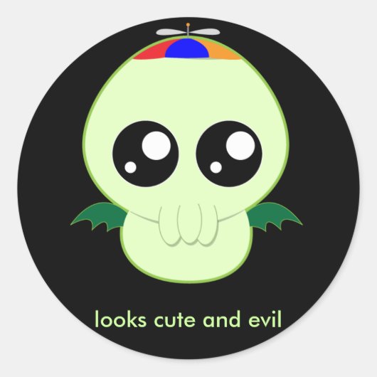 Sticker Rond Baby Boy Cthulhu (Devant)