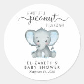 Sticker Rond Baby Boy Douche Eléphant mignon (Devant)