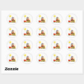 Sticker Rond Baby Boy Engineer Classic Round Stick (Feuille)
