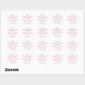 Sticker Rond Baby Bunting Pink Baptême Christening Favoriser (Feuille)