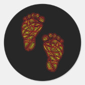 Sticker Rond Baby Footprints (Devant)